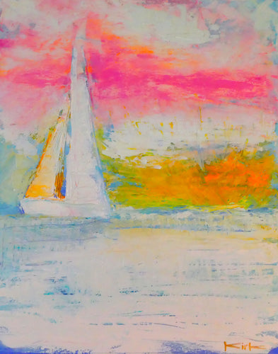 Sailing Under a Pink Sky by Kirk Boes