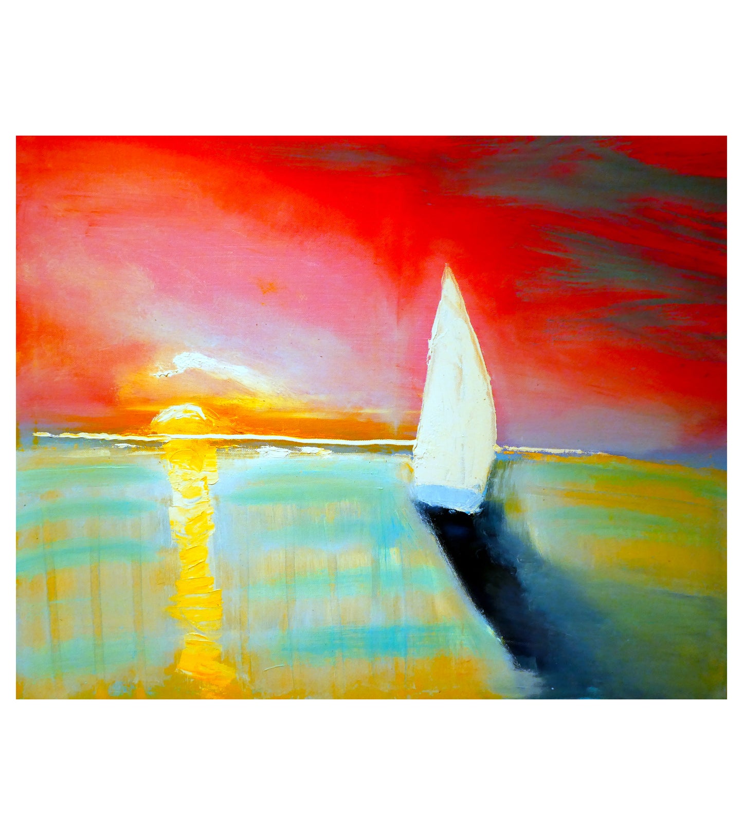 カーク・ボーズ作「夕暮れのセーリング」