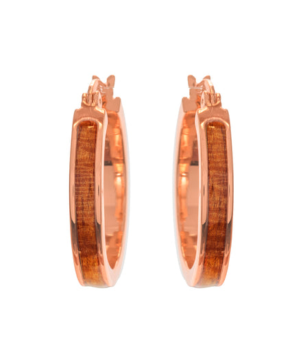 Koa Hoops Earrings 25mm