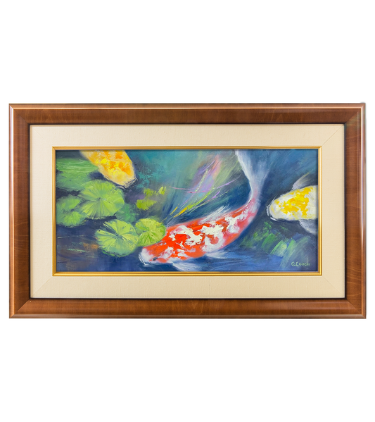 Original Painting: Koi, Color Play by George Eguchi