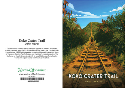 Greeting Card "Koko Crater Trail, Oahu" Hawaii Travel Art