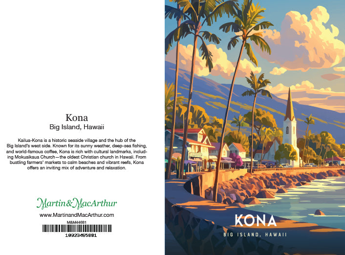 Greeting Card "Kona, Big Island" Hawaii Travel Art