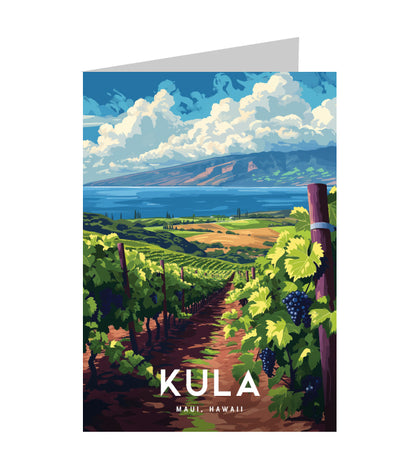 Greeting Card "Kula, Maui" Hawaii Travel Art