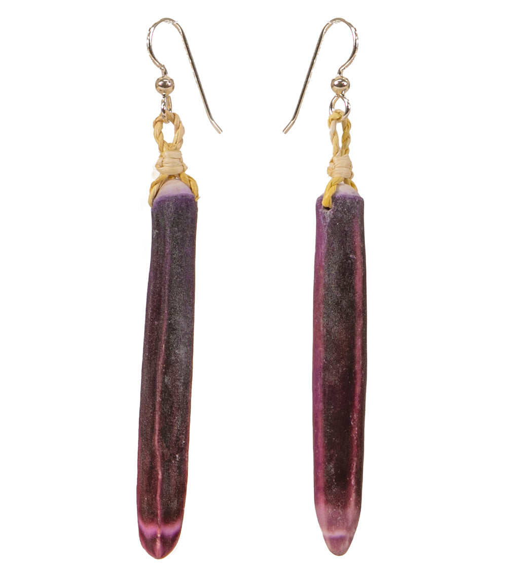 Purple Wana Earrings - Natural