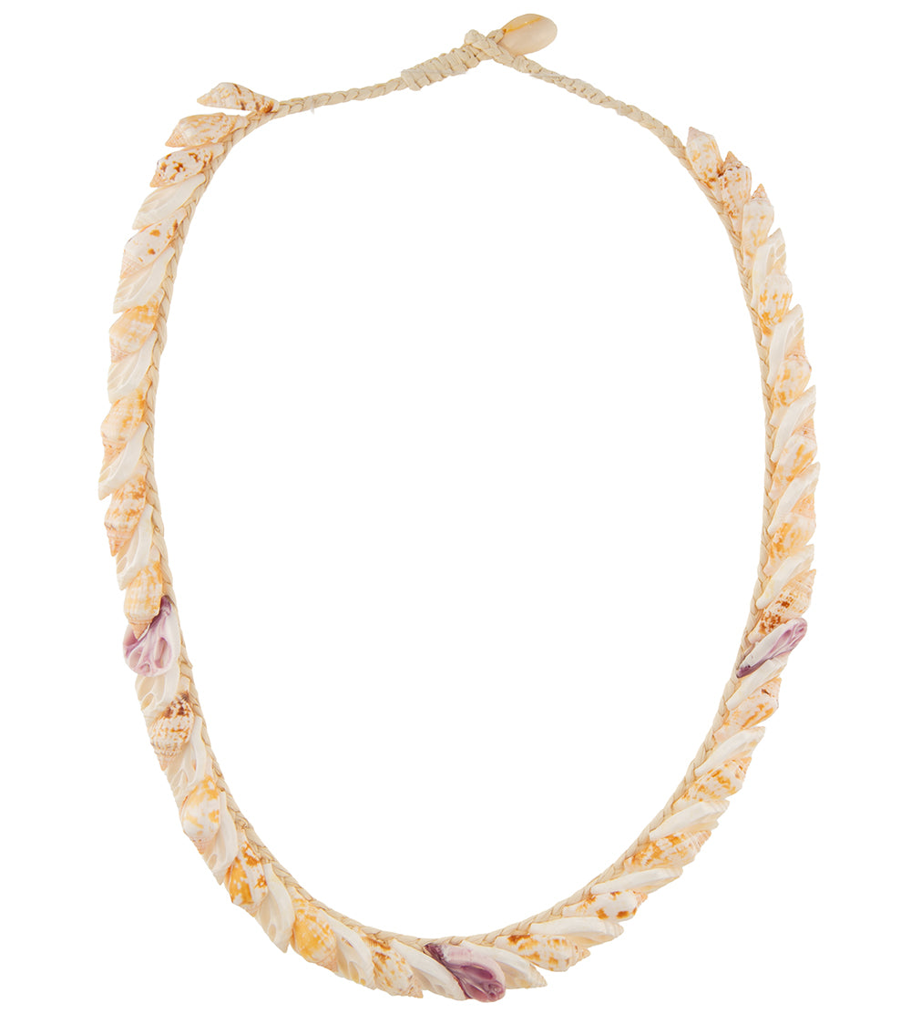 Single-Layer Assorted Sliced Shells Necklace - 44546C