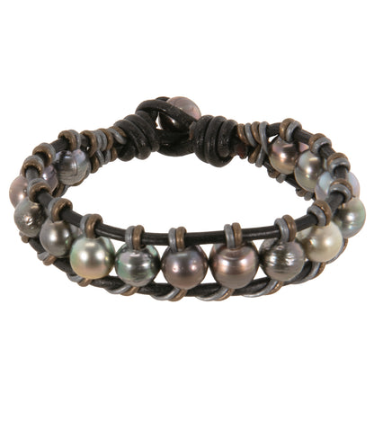 タヒチアンパール編みブレスレット（39粒） - 36958C