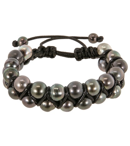タヒチアンパール編みブレスレット（39粒） - 36958C