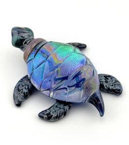 Glass Sculpture "Large Turtle" by Luke Olsen