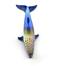 Glass Sculpture "Large Whale" by Luke Olsen