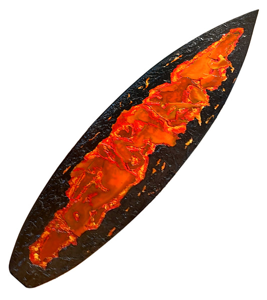 Surfboard "Lava River" by Kimberly Lee