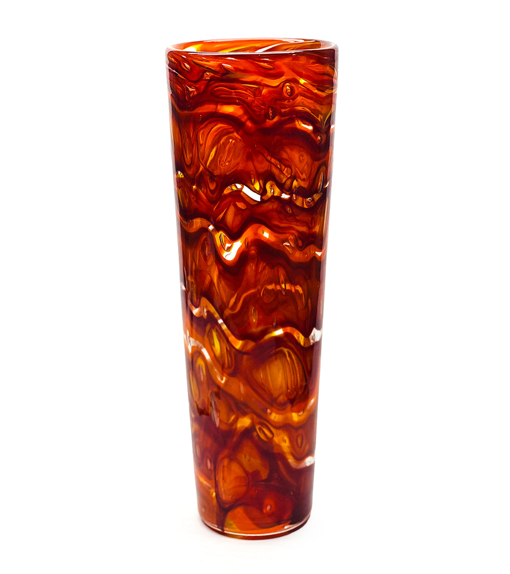 Glass Vessel "Lava Tube" by Jonathan Swanz