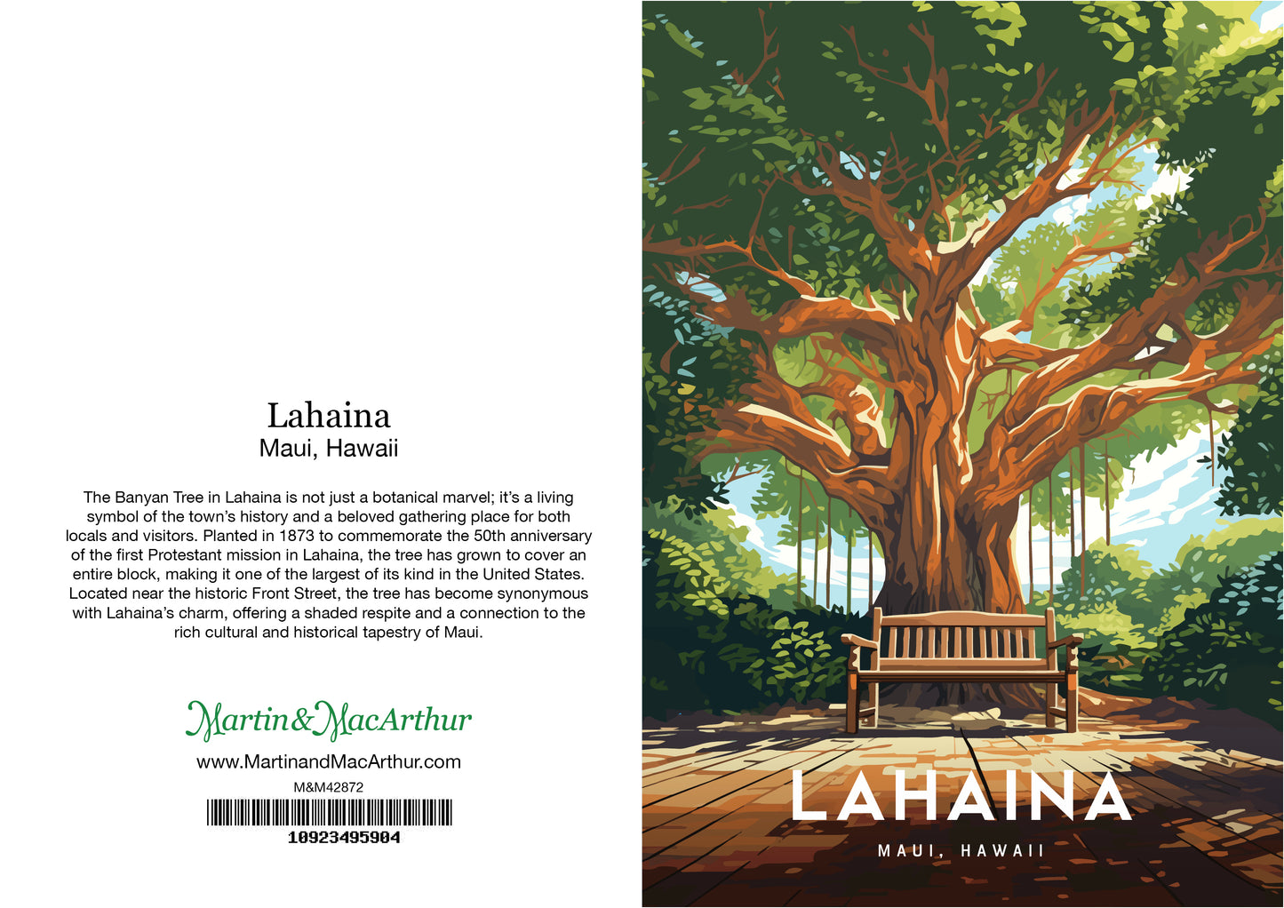 Greeting Card "Lahaina, Maui" Hawaii Travel Art