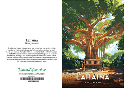Greeting Card "Lahaina, Maui" Hawaii Travel Art