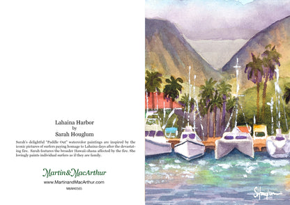 Greeting Card "Lahaina Harbor" by Sarah Houglum