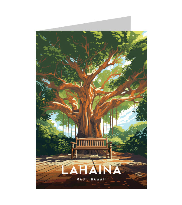 Greeting Card "Lahaina, Maui" Hawaii Travel Art