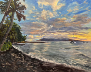 North Lahaina Sunset by Laurie Miller