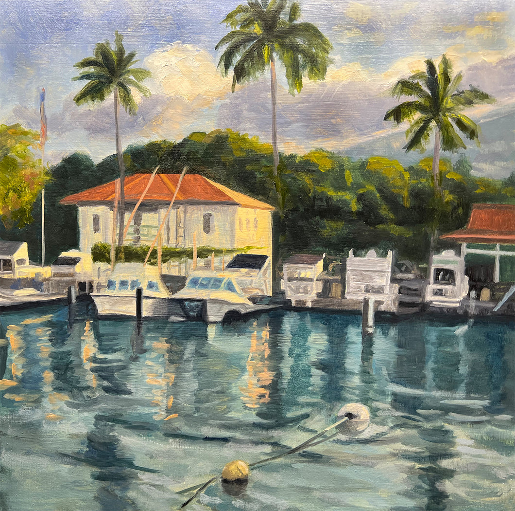 Lahaina Harbor Courthouse by Laurie Miller