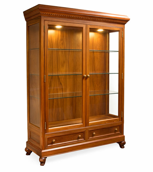 Lucas Display Cabinet, High with One Pair of Double Doors