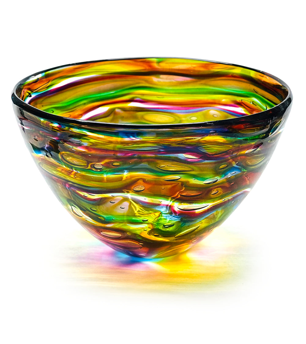 Glass Bowl "Anuenue" by Jonathan Swanz