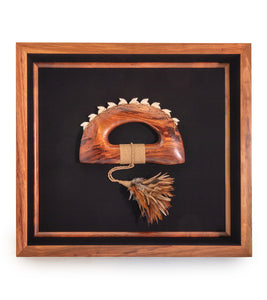 Hawaiian Weapon "Koa Knuckle Duster with Shark Teeth"