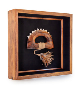 Hawaiian Weapon "Koa Knuckle Duster with Shark Teeth"