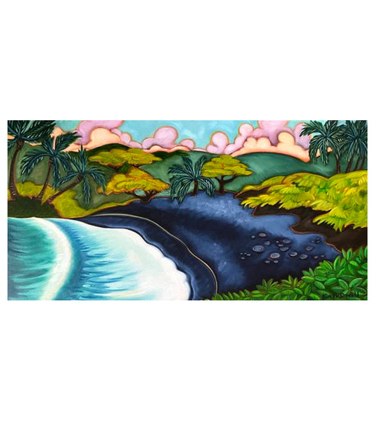 Playa de arena negra de Kim McDonald 