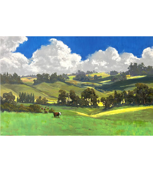 Original Pastel Painting "Haleakala Pastures" by Michael Clements 44x28