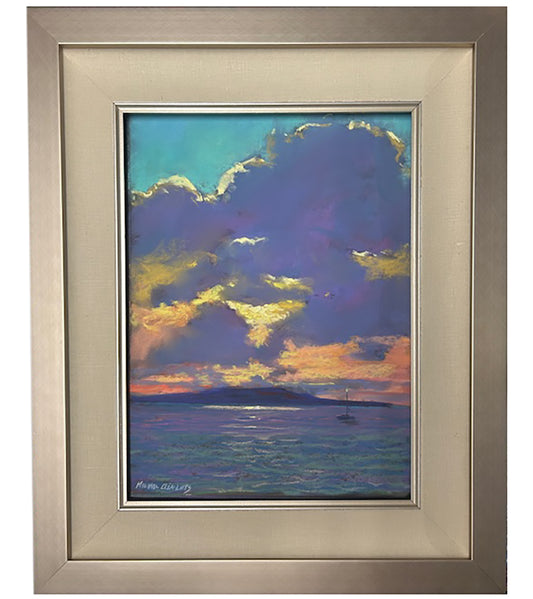 Original Pastel Painting " Sunset Over Ko'olawe" by Michael Clements 12x16