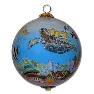 Glass Ornament - Fish, Corals and Honu