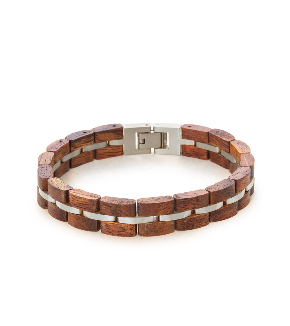 Koa Bracelet – Narrow, Rhodium Plated