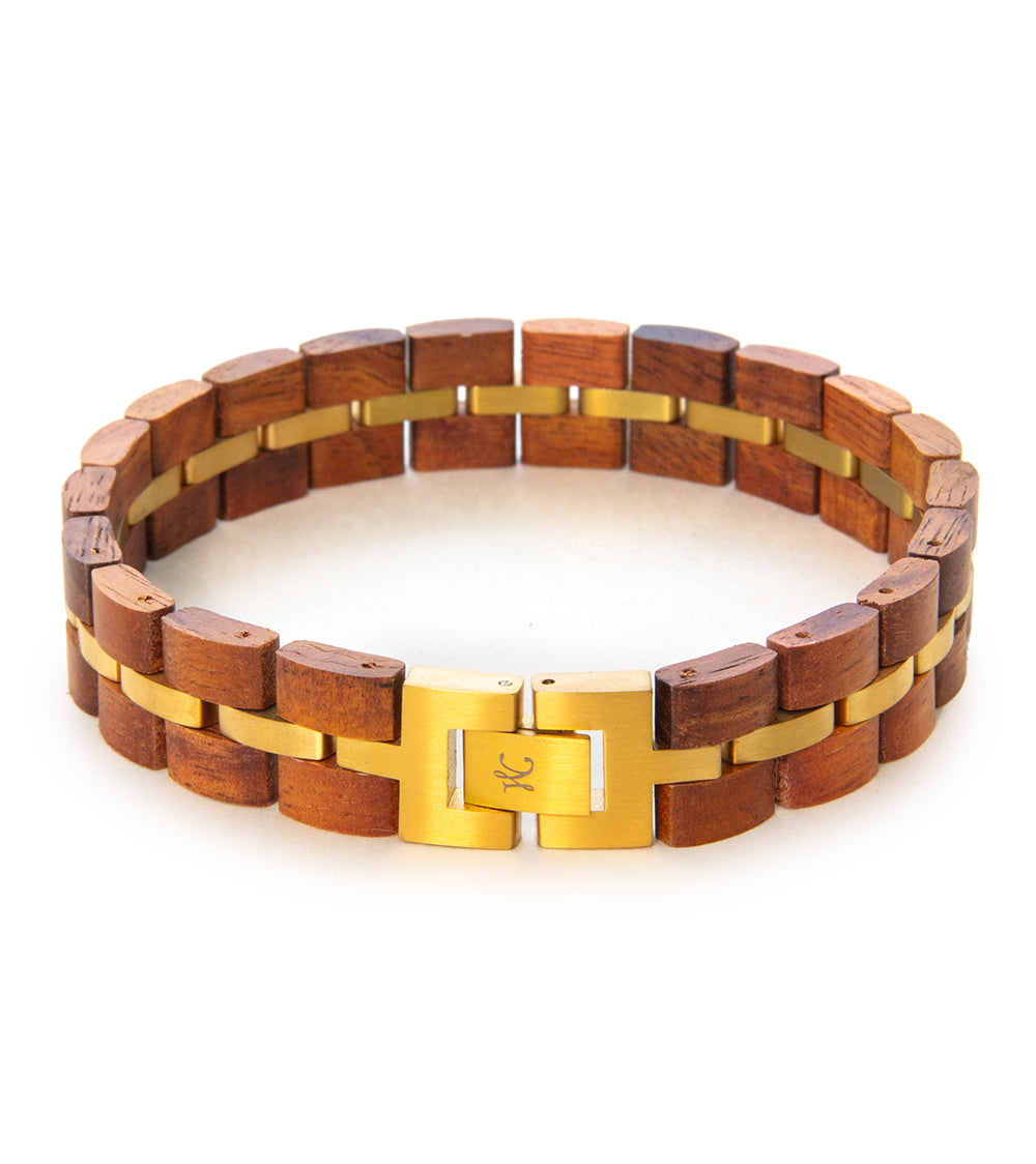Pulsera Koa – Ancha, Bañada en Oro