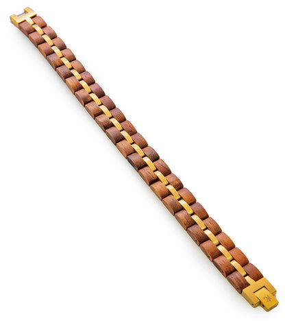 Pulsera Koa – Ancha, Bañada en Oro
