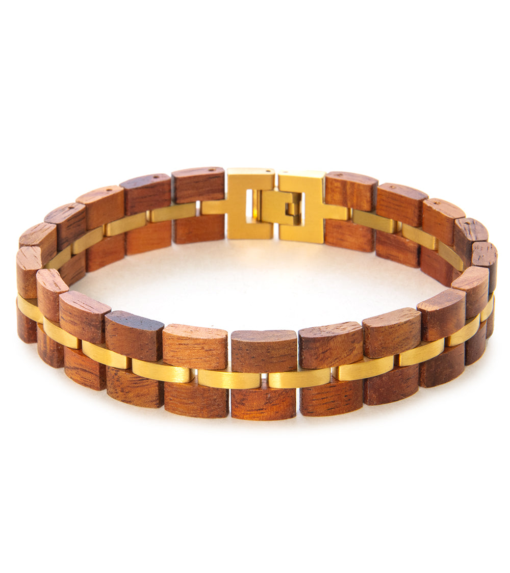 Pulsera Koa – Ancha, Bañada en Oro