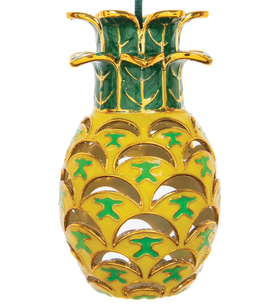 Royal Pineapple Ornament -- Puakenikeni Yellow