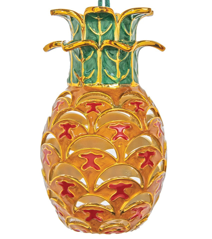 Royal Pineapple Ornament -- Mango Orange