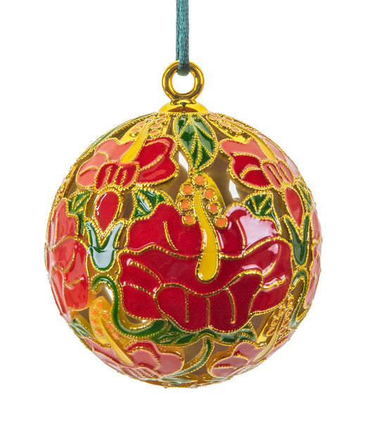 赤いハイビスカスの飾り