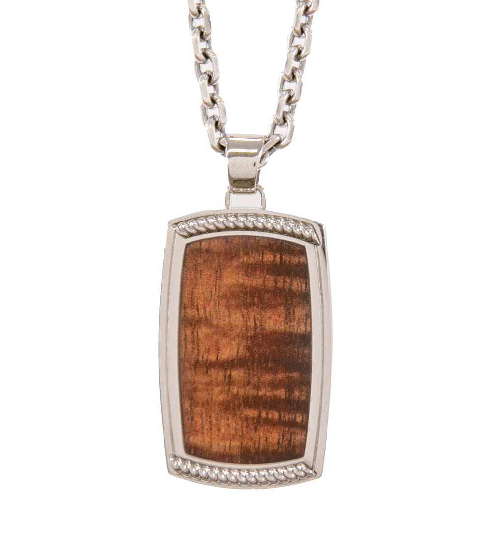 Koa Eternity Dog Tag Pendant