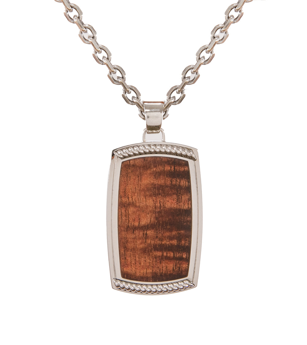 Koa Eternity Dog Tag Pendant
