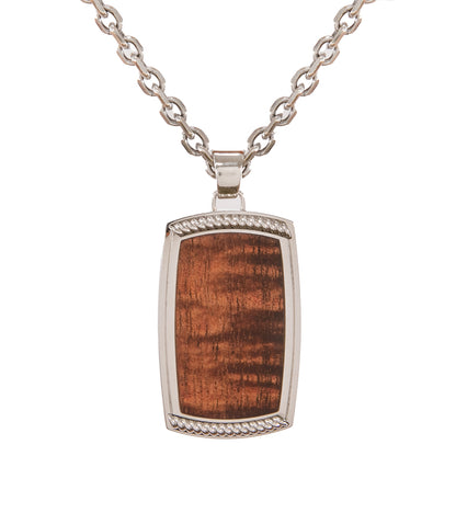Koa Eternity Dog Tag Pendant