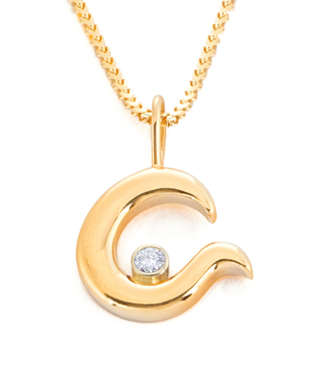 Colgante "Island Sunset" de oro amarillo de 14 quilates con diamante