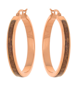 Koa Hoops Earrings 35mm