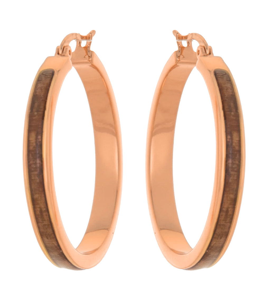 Koa Hoops Earrings 35mm - MJHC38268