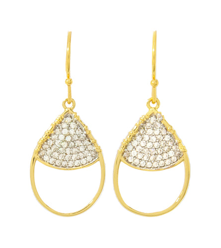 Pave Teardrop Earrings