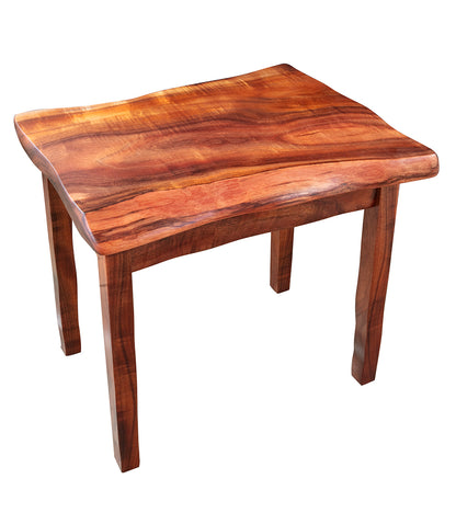 Mesita de noche de losa de koa de forma libre 