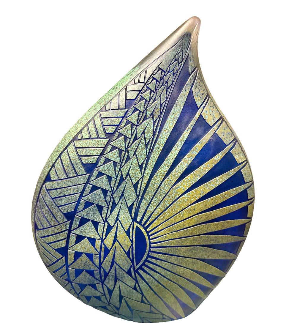ダニエル・モー作ガラス彫刻「Leaf」