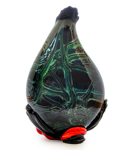 Glass Inversion Kilauea Surface Flow Vase "KI-74"