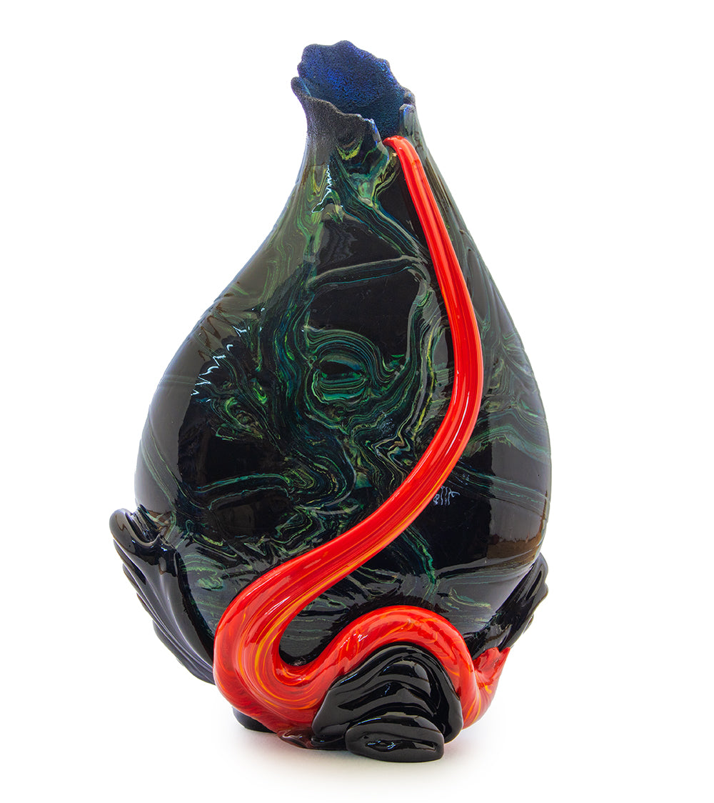 Glass Inversion Kilauea Surface Flow Vase 