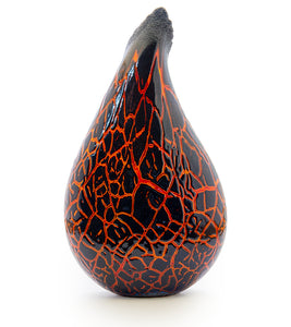 Glass Crackled Kilauea Vase "CV-78"