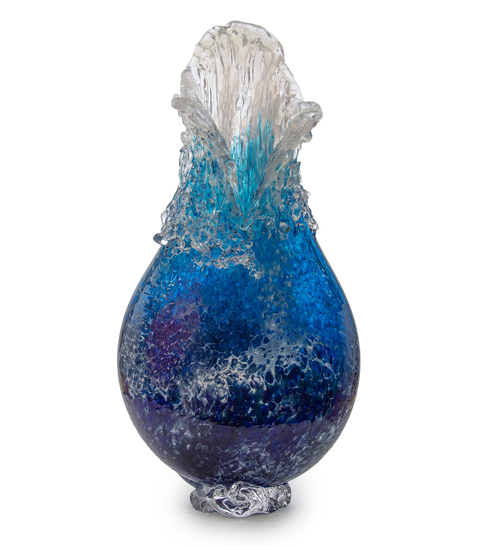 ダニエル・モー作ガラス彫刻「カラパナ・カイ・ウェーブ・ベース」WV247