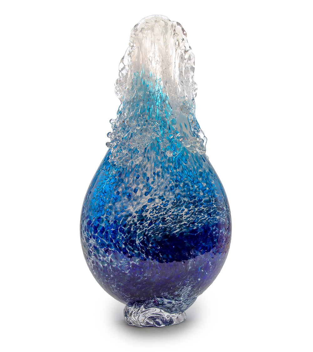 ダニエル・モー作ガラス彫刻「カラパナ・カイ・ウェーブ・ベース」WV247